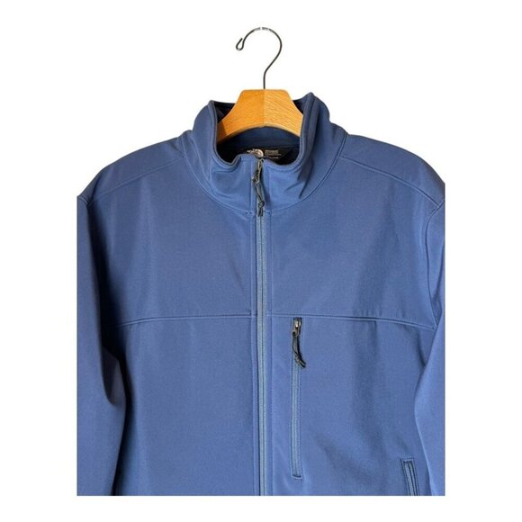 The North Face‎ Coat Men Large Navy Blue Full Zip Mock Neck Soft Shell Jacket - Picture 3 of 15